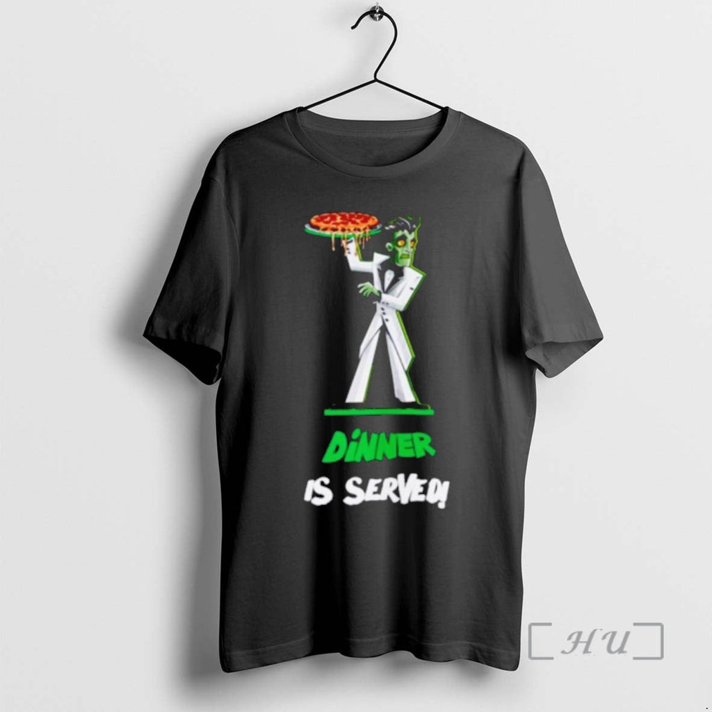 Officials Zombie Holding Pizza Dinner Is Served T-Shirts, Hoodie, Sweatshirt