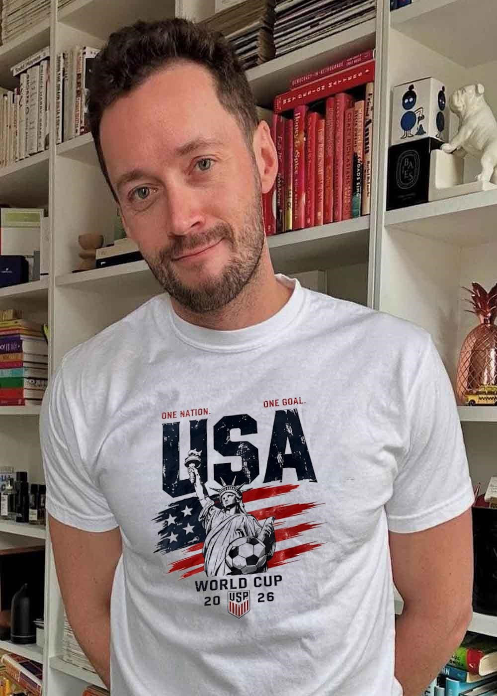 One Nation One Goal Statue of Liberty Soccer USA World Cup 2026 T-Shirt