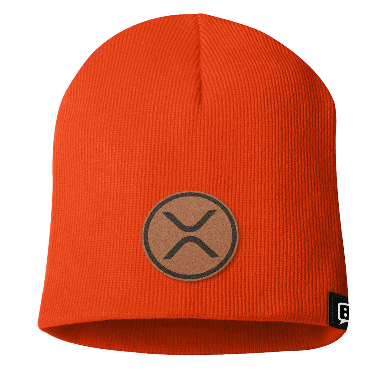 XRP Leather Patch Beanies