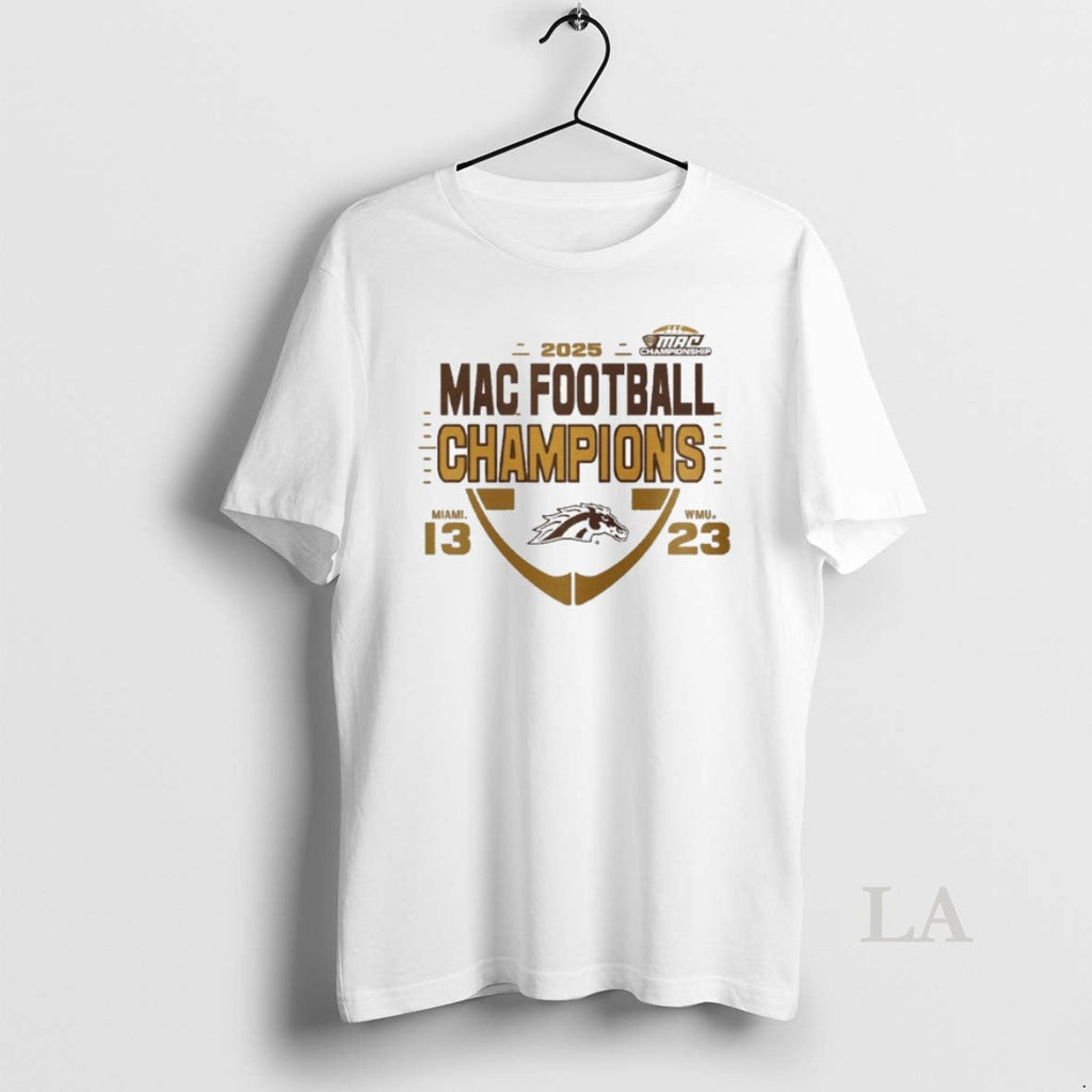 Original 2025 Mac Football Champions Miami 13 Wmu 23 Logo T-Shirts, Hoodie, Sweatshirt