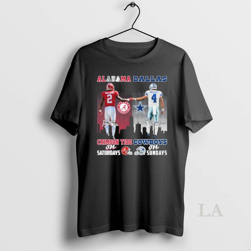 Original 4imck25q Williams Alabama Saturdays Prescott Cowboys Sundays T-Shirts, Hoodie, Sweatshirt