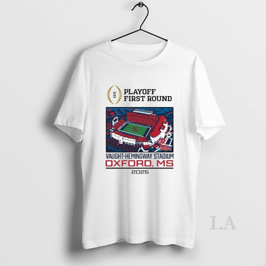 Original Cfp 2025 26 Ole Miss 1st Round Live Vaught Hemingway Stadium T-Shirts, Hoodie, Sweatshirt