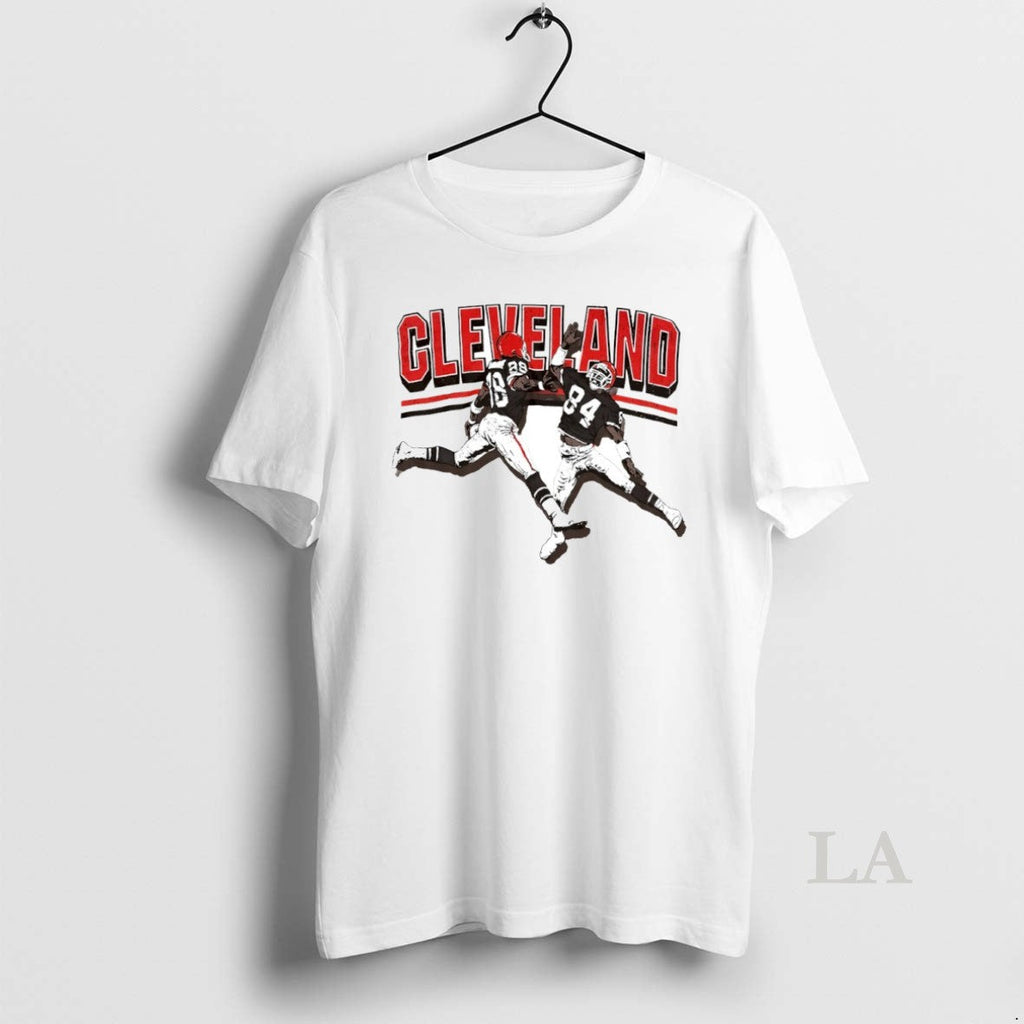 Original Cleveland Browns Football Webster Slaughter Reggie Langhorne High Five Circle T-Shirts, Hoodie, Sweatshirt