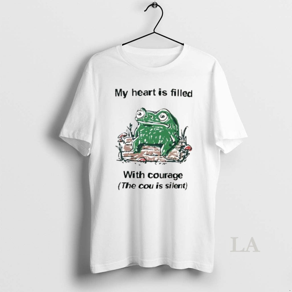 Original Frog Rage My Heart Is Filled Courage Cou Is Silent Vintage T-Shirts, Hoodie, Sweatshirt
