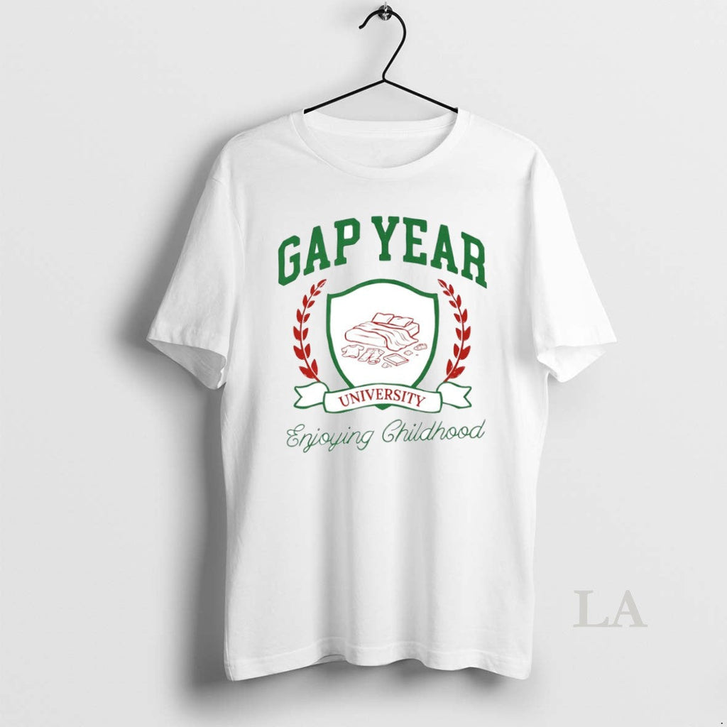 Original Gap Year Enjoying Childhood University Logo Circle T-Shirts, Hoodie, Sweatshirt