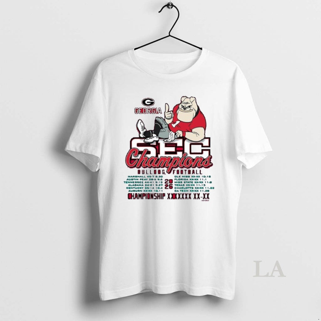 Original Georgia Bulldogs 2025 Sec Football Conference Champions Recap T-Shirts, Hoodie, Sweatshirt