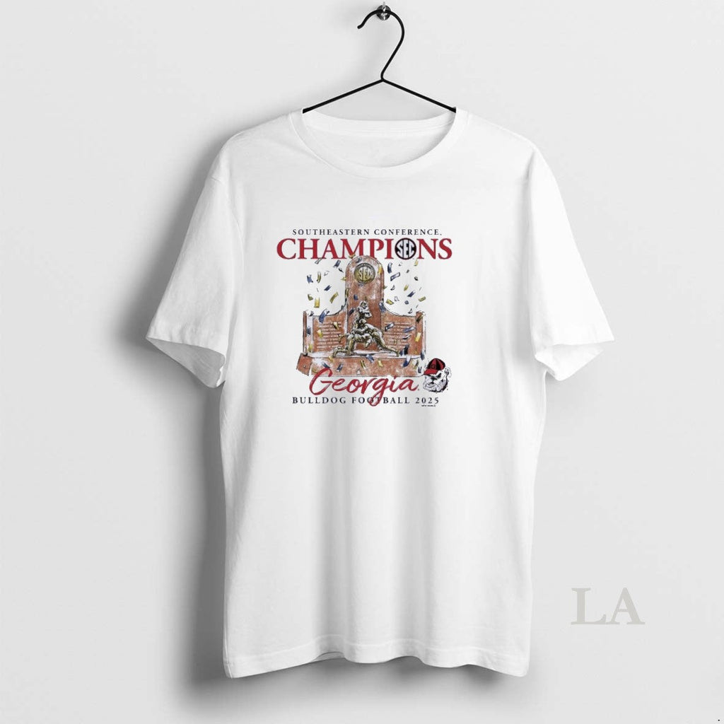 Original Georgia Bulldogs 2025 Sec Football Conference Champions Trophy T-Shirts, Hoodie, Sweatshirt
