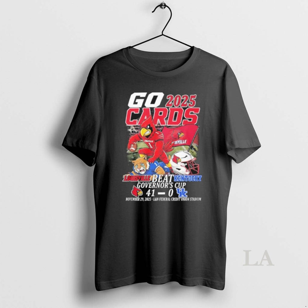 Original Go Cards Louisville Beat Kentucky Governors Cup Winners Mascot T-Shirts, Hoodie, Sweatshirt