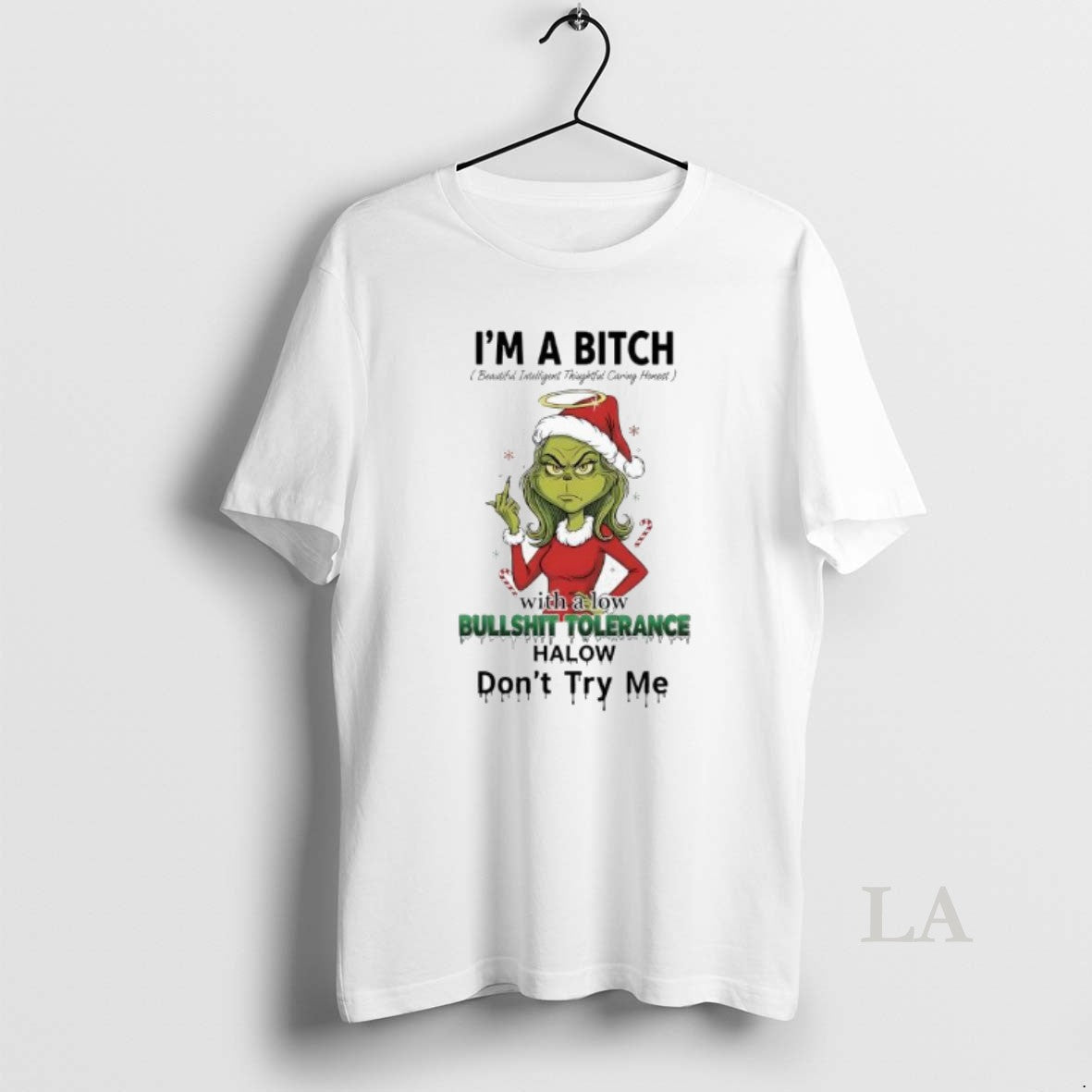 Original Grinch Xmas Low Bullshit Tolerance Www Halow Dont Try Me T-Shirts, Hoodie, Sweatshirt