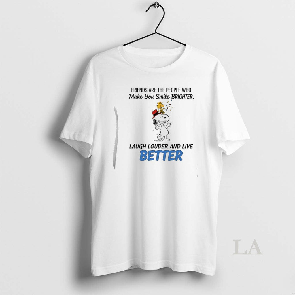 Original Grinch Woodstock Friends Are People Who Make You Smile Brighter Laugh Louder T-Shirts, Hoodie, Sweatshirt