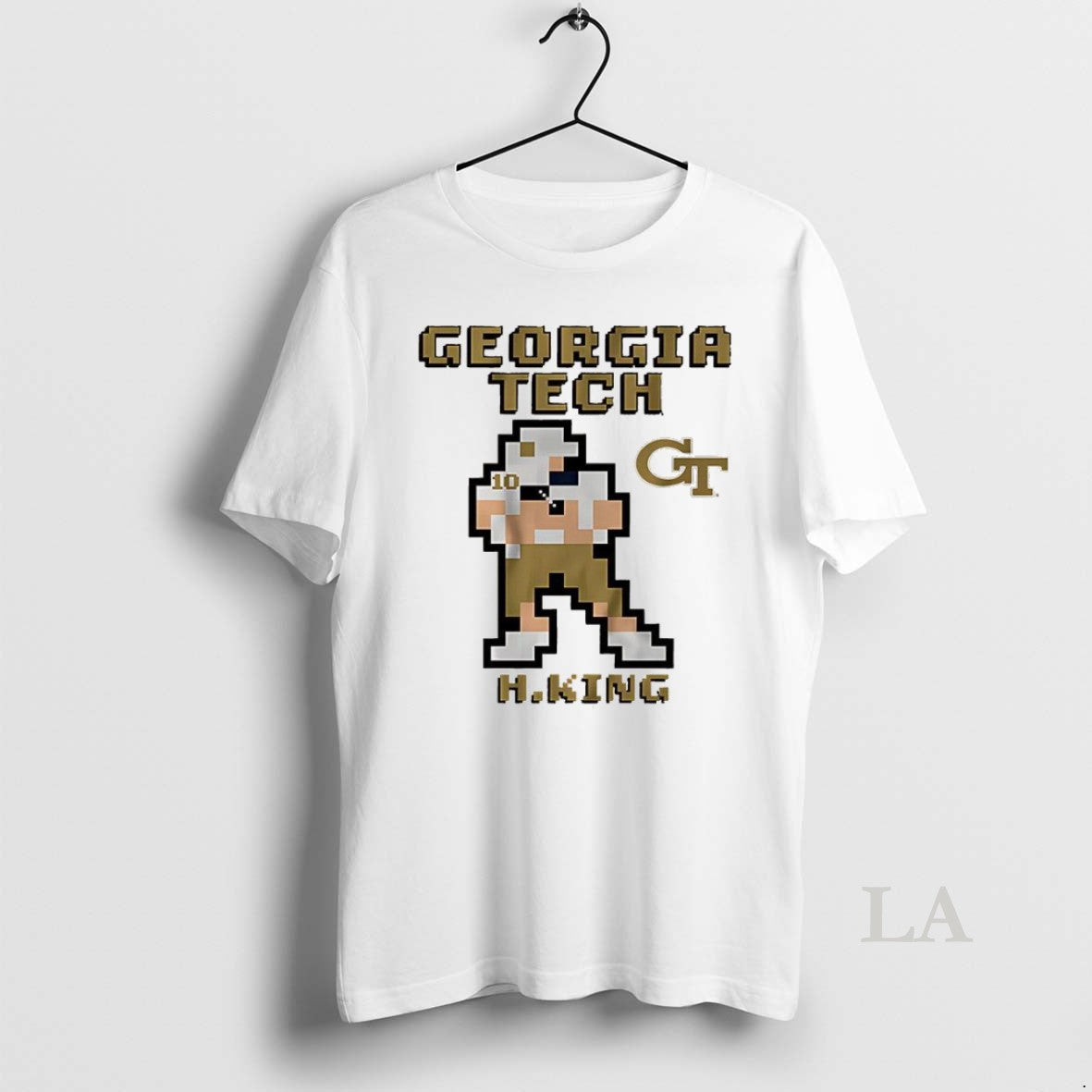 Original Haynes King Georgia Tech Yellow Jackets Football Retro Baller 8 Bit Style