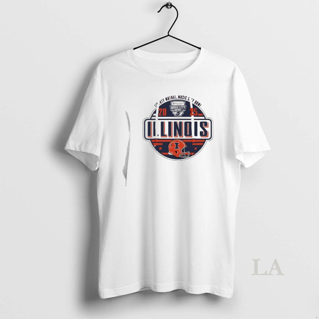 Original Illinois Football 2025 Music City Bowl Logo T-Shirts, Hoodie, Sweatshirt