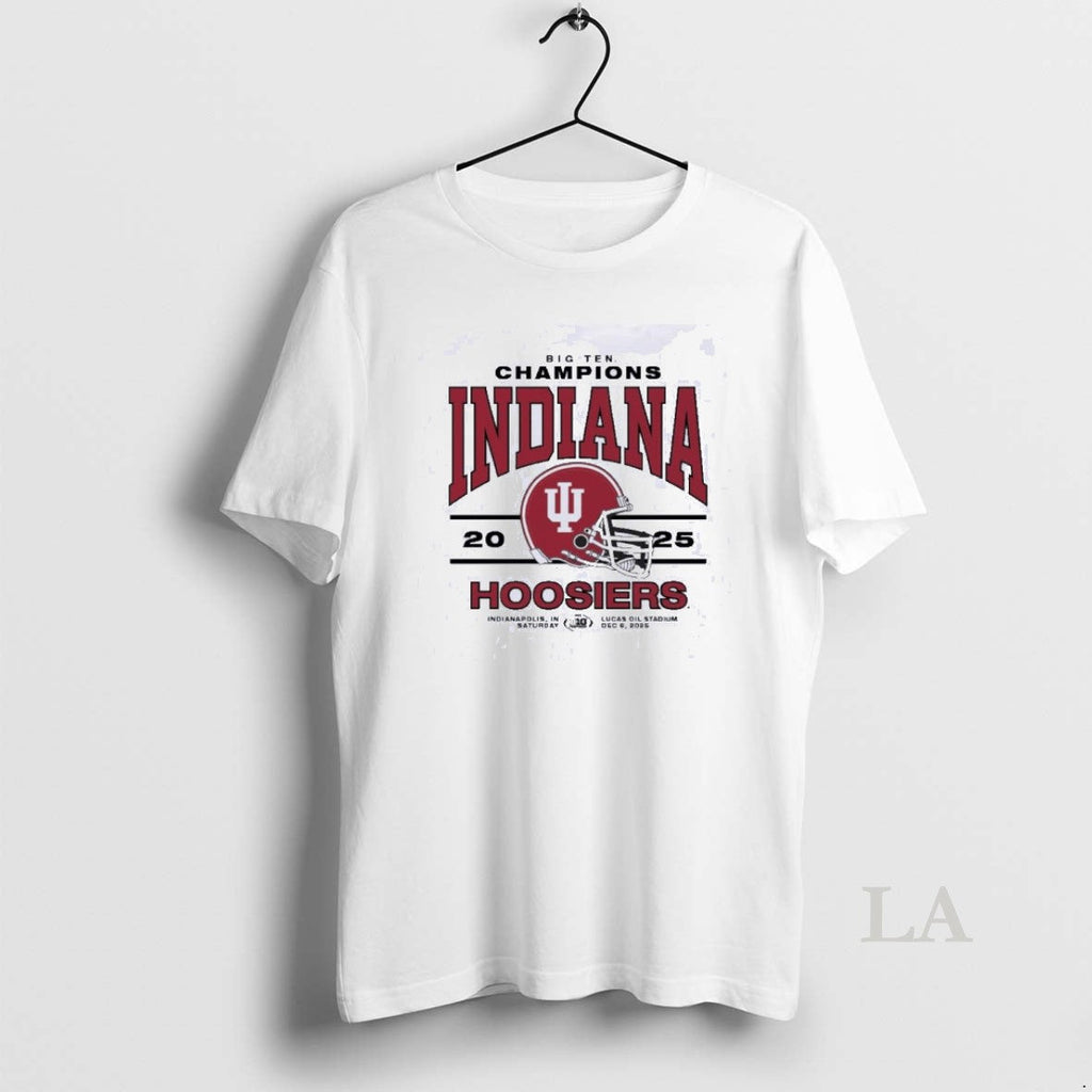 Original Indiana 2025 Big Ten Champs Helmet T-Shirts, Hoodie, Sweatshirt