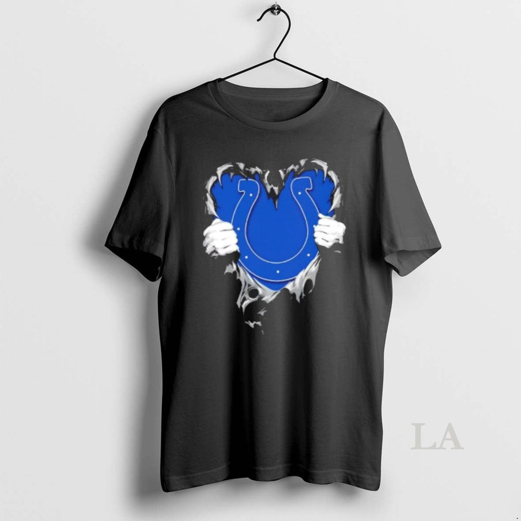 Original Indianapolis Colts Rip Chest Forever My Heart T-Shirts, Hoodie, Sweatshirt
