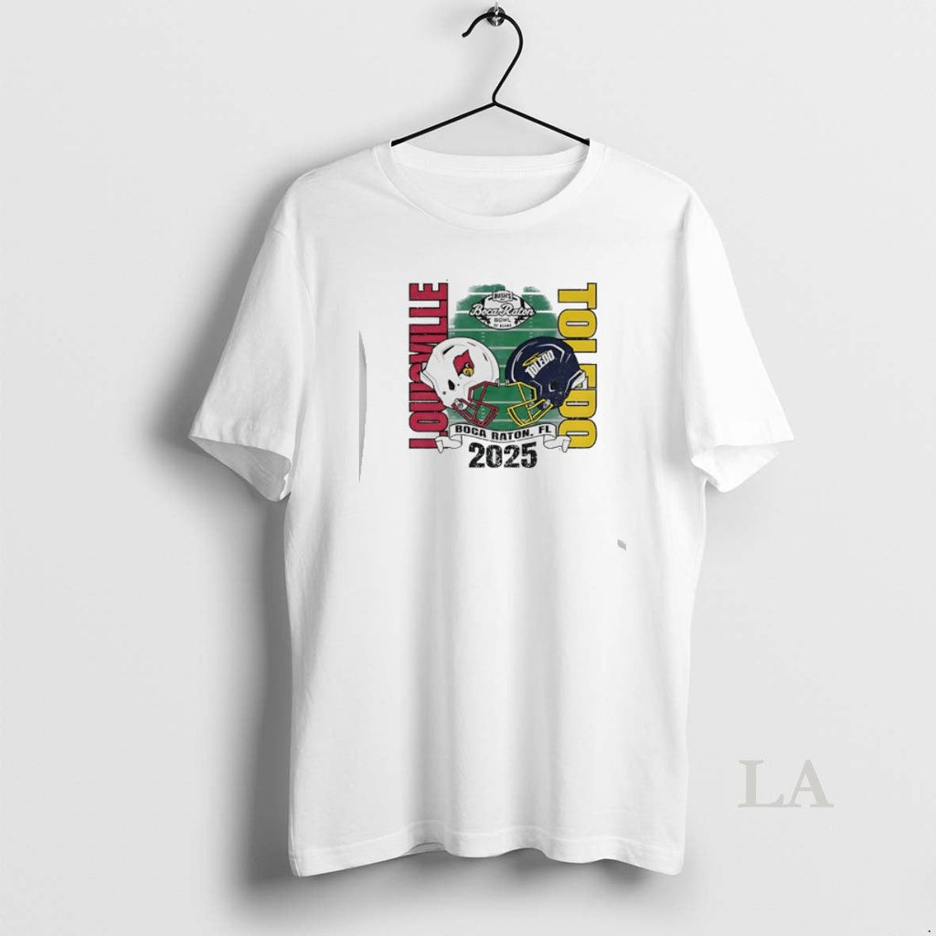 Original Louisville Cardinals Vs Toledo 2025 Boca Raton Bowl Head Head T-Shirts, Hoodie, Sweatshirt
