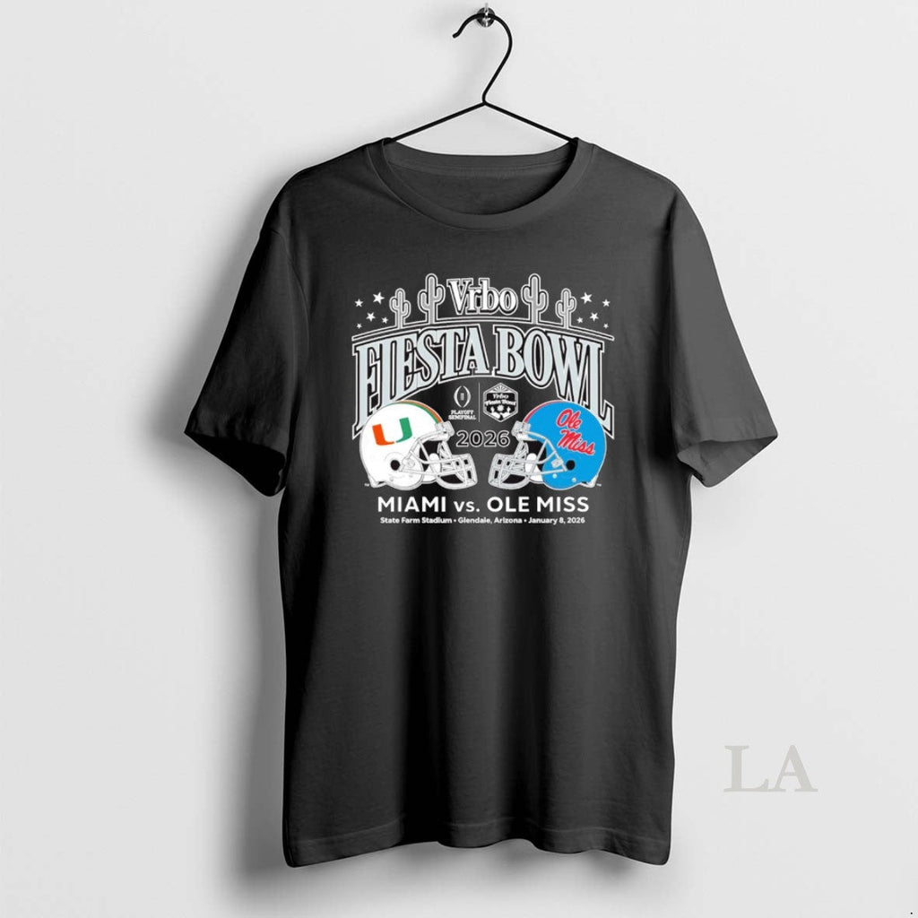 Original Miami Vs Ole Miss 2026 Vrbo Fiesta Bowl Cactus Matchup Cfp Semifinal T-Shirts, Hoodie, Sweatshirt