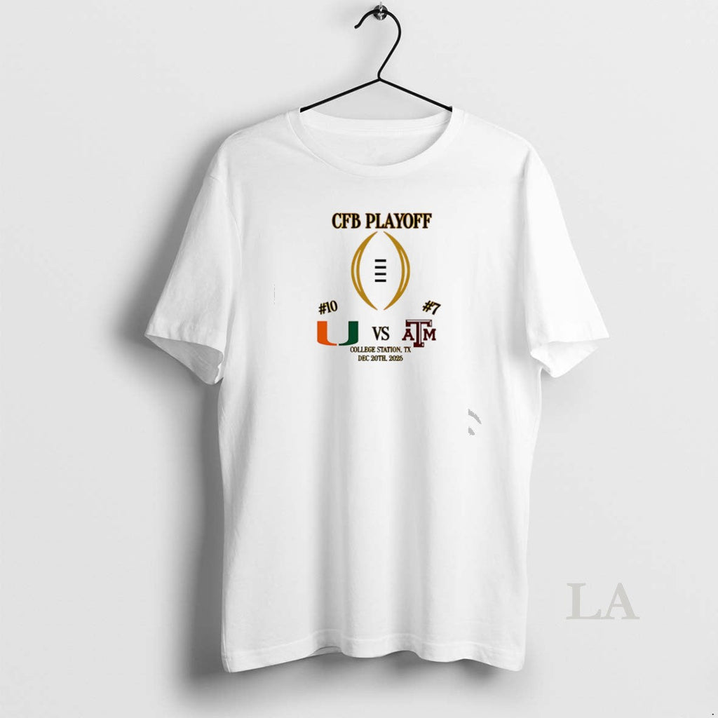 Original Miami Vs Texas Am 2025 Cfp First Rd Playoff Game 2 T-Shirts, Hoodie, Sweatshirt