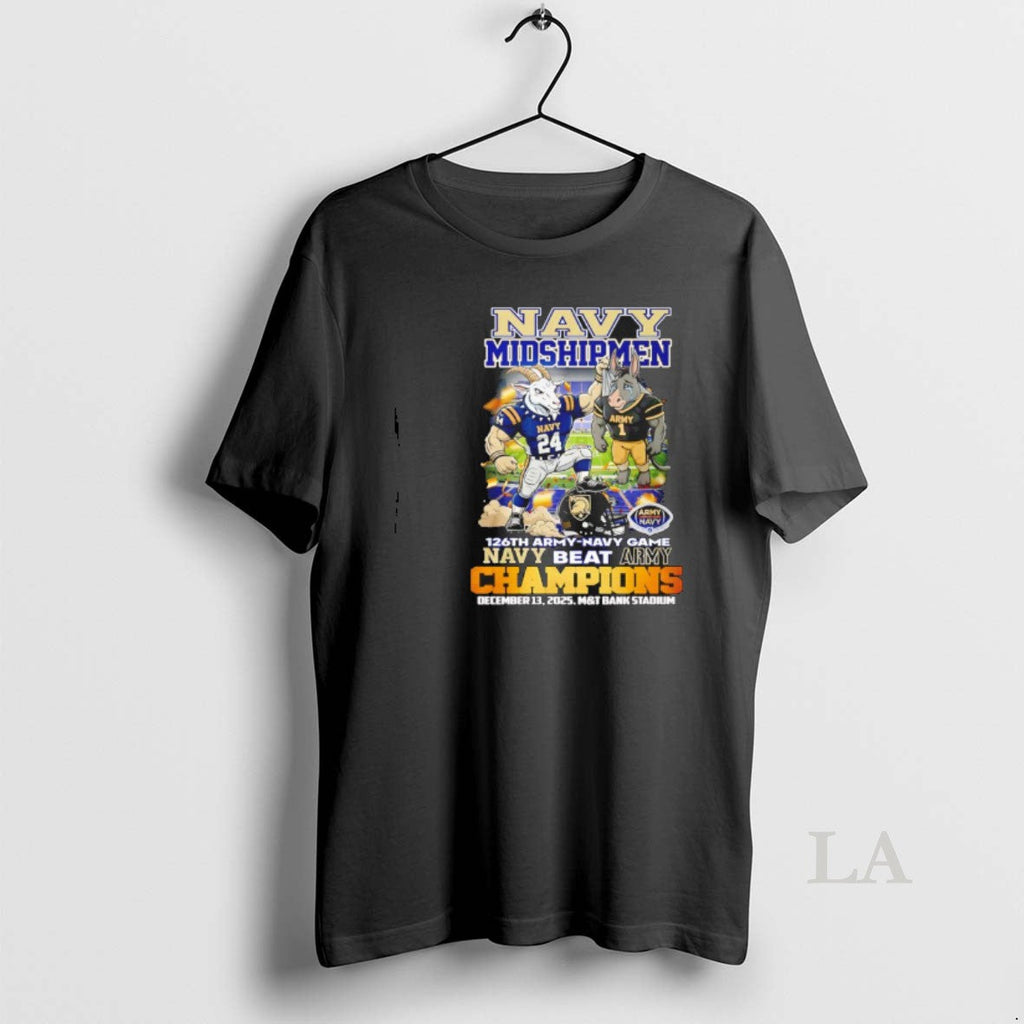 Original Navy Midshipmen Beat Army 2025 126th Amry Navy Game Champions Mascot T-Shirts, Hoodie, Sweatshirt