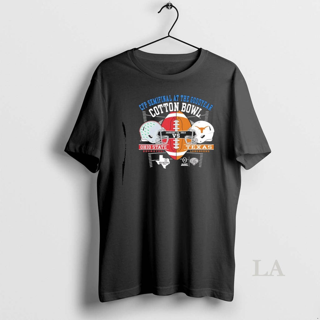 Original Ohio State Vs Texas Cfp Semifinal Goodyear Cotton Bowl 2025 T-Shirts, Hoodie, Sweatshirt