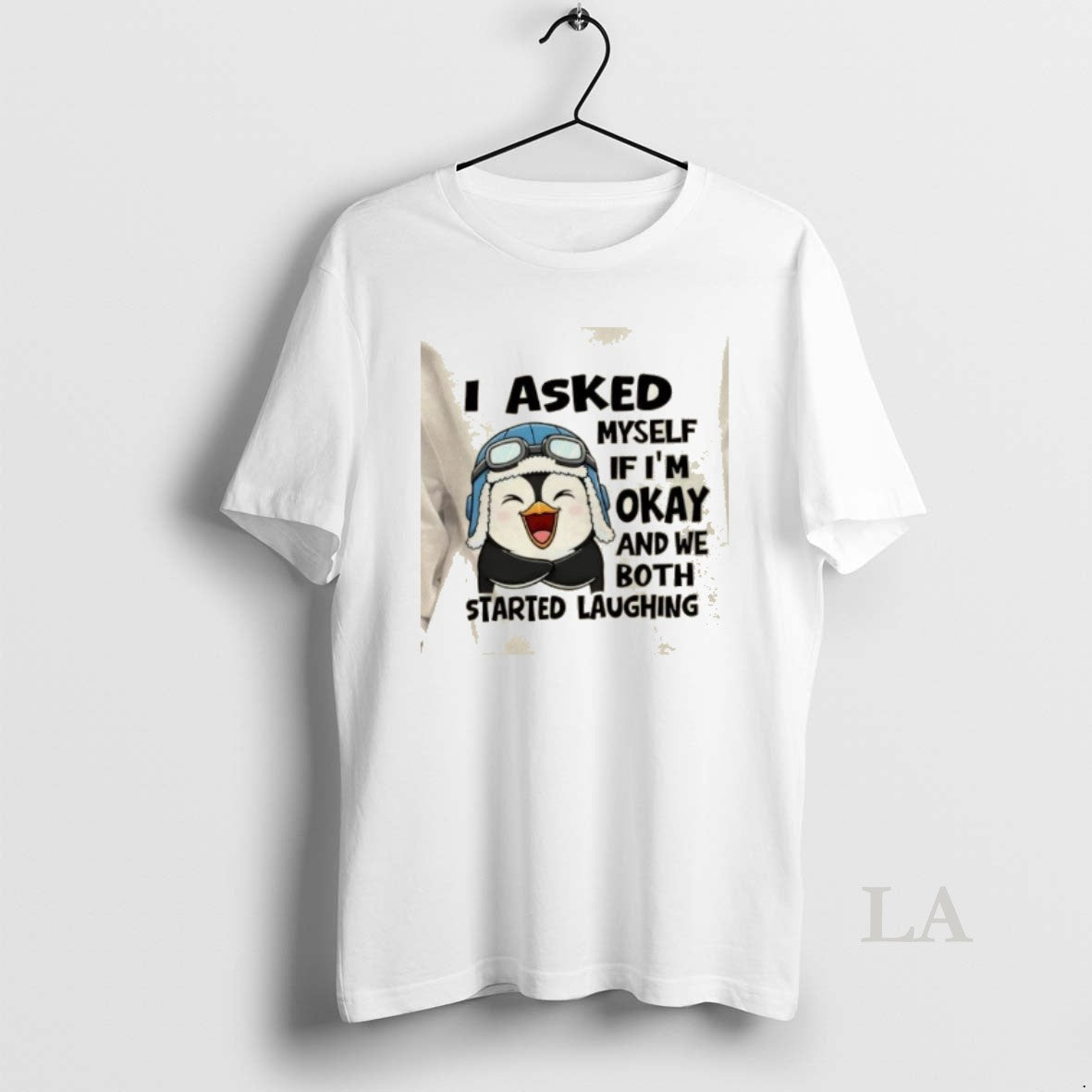 Original Penguin I Asked Myself If Im Okay We Both Started Laughing T-Shirts, Hoodie, Sweatshirt