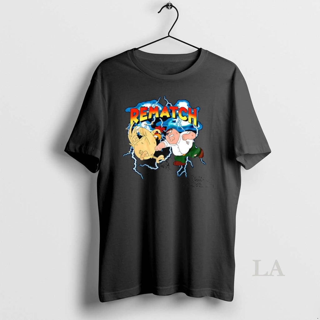 Original Peter Griffin Vs Ernie Giant Chicken Family Guy Fight Rematch Cartoon T-Shirts, Hoodie, Sweatshirt