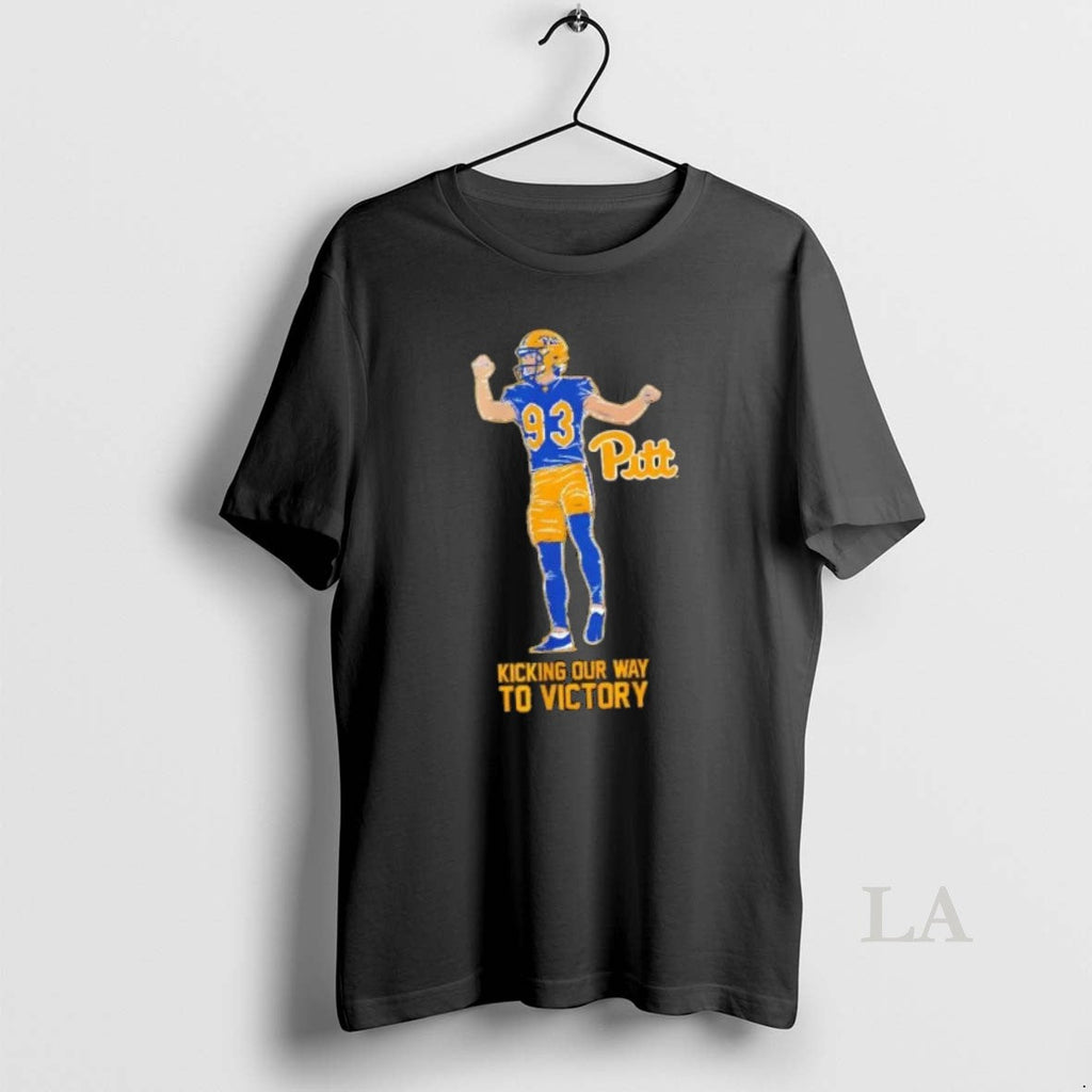 Original Pitt Panthers Trey Butkowski Kicking Our Way Victory T-Shirts, Hoodie, Sweatshirt