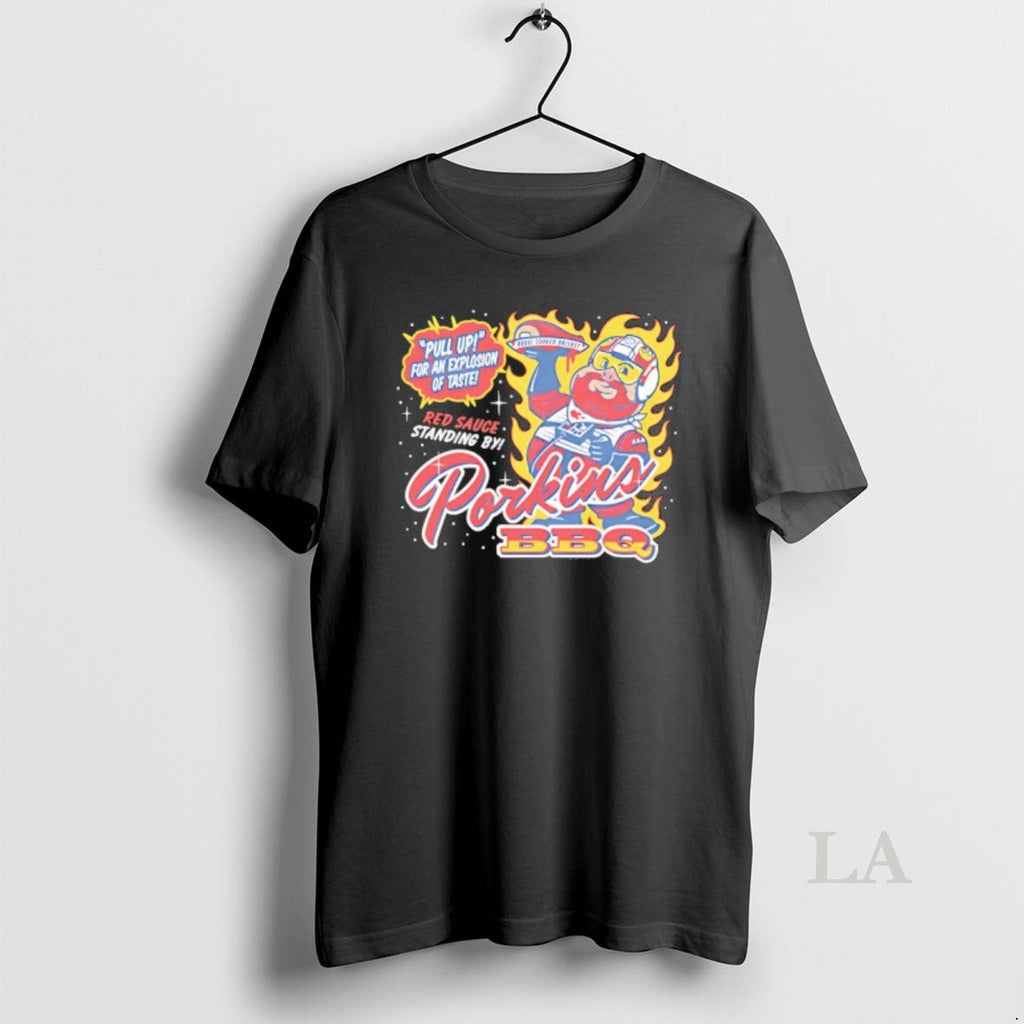 Original Porkins Bbq Rebel Pilot Red Sauce Standing T-Shirts, Hoodie, Sweatshirt