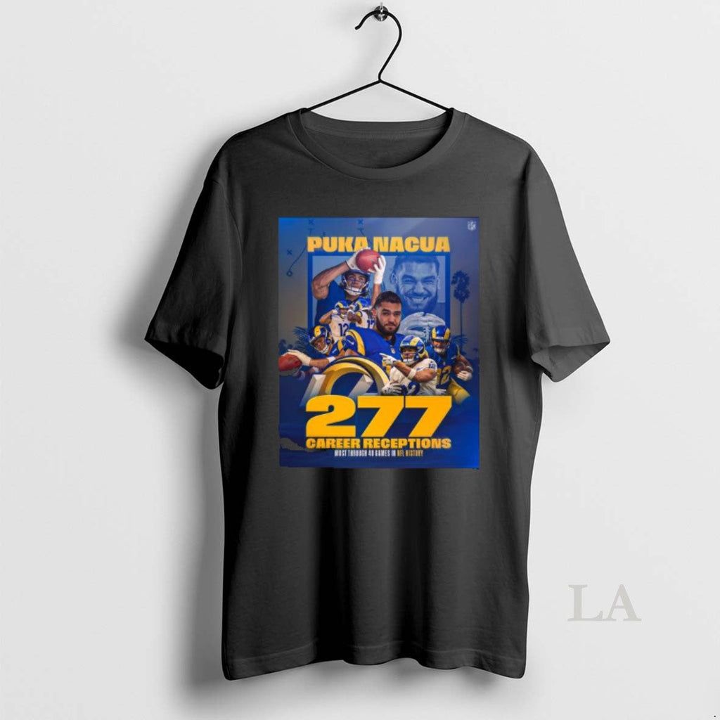 Original Puka Nacua Rams 277 Career Receptions T-Shirts, Hoodie, Sweatshirt