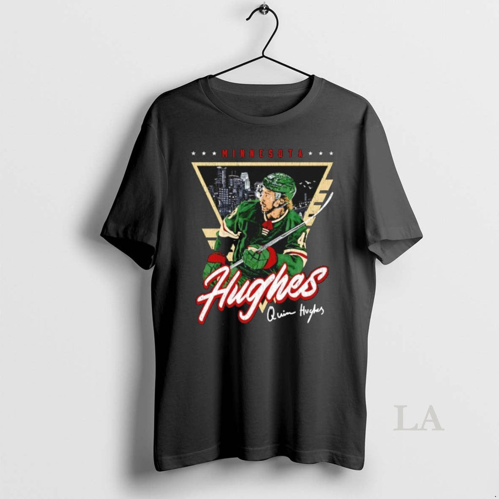 Original Quinn Hughes Minnesota Wild Hockey Triangle T-Shirts, Hoodie, Sweatshirt