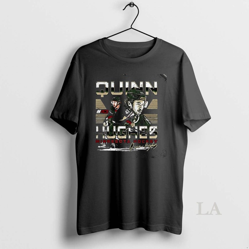 Original Quinn Hughes Minnesota Wild Nhl Number 43 Dual Signature T-Shirts, Hoodie, Sweatshirt