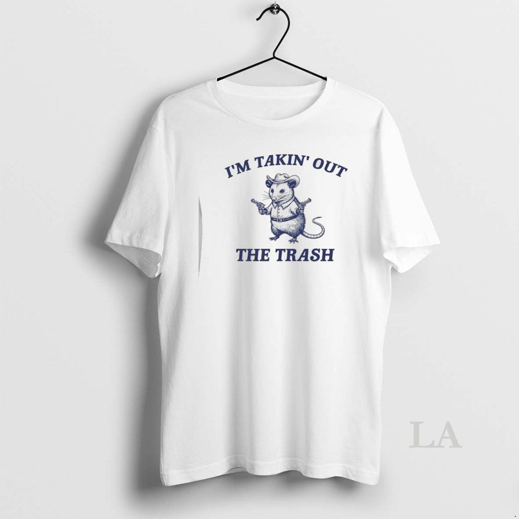 Original Raccoon Gun Im Takin Out Trash T-Shirts, Hoodie, Sweatshirt