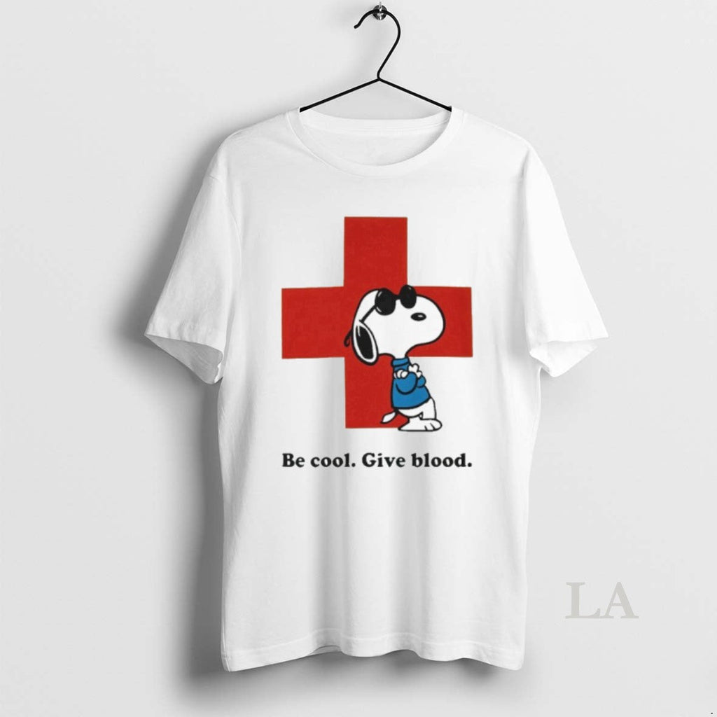 Original Red Cross Peanuts Be Cool Give Blood T-Shirts, Hoodie, Sweatshirt