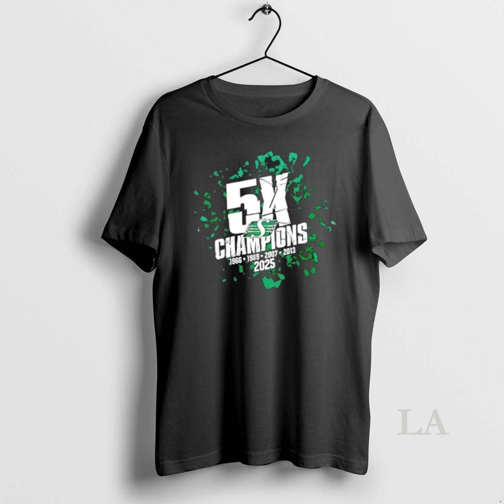 Original Saskatchewan Roughriders 2025 Grey Cup 5x Champions 2 Sided T-Shirts, Hoodie, Sweatshirt