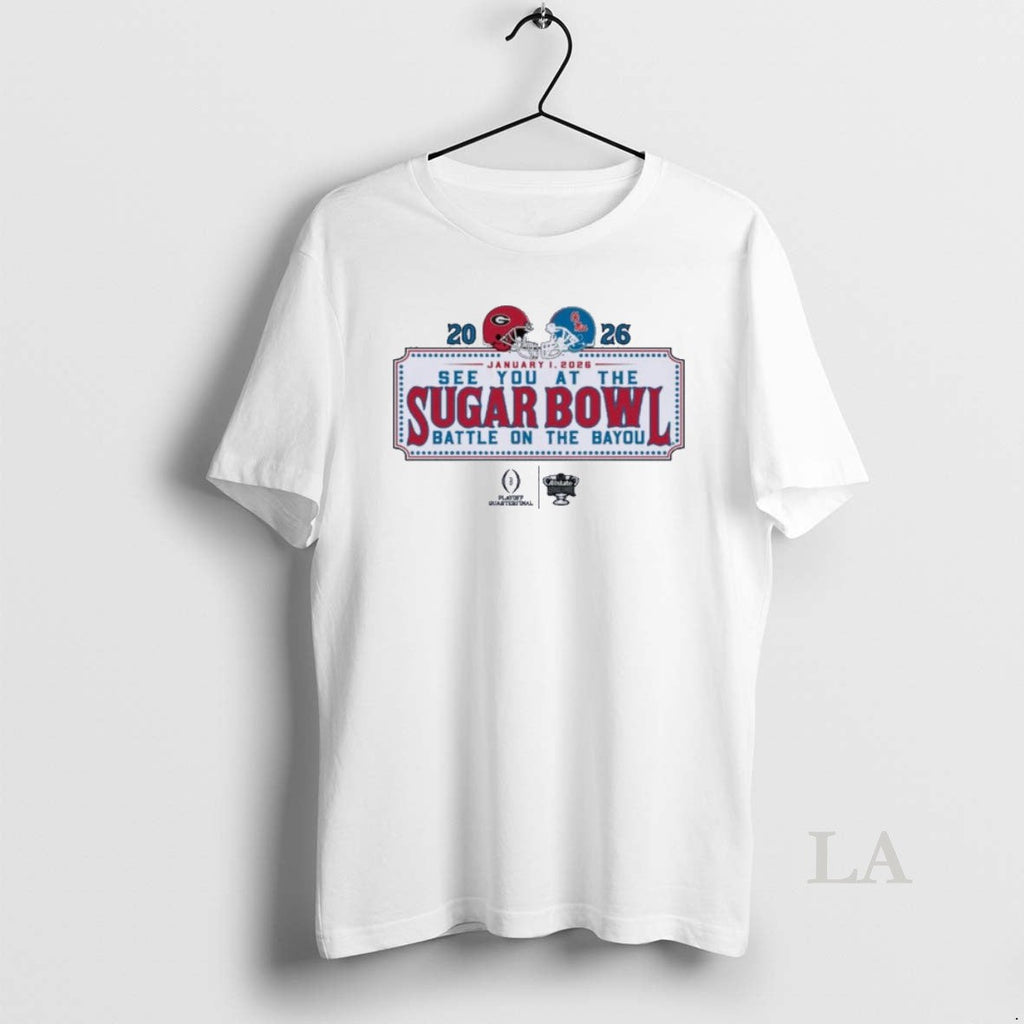 Original See You Sugar Bowl Dueling Helmet 2026 Georgia Vs Ole Miss T-Shirts, Hoodie, Sweatshirt