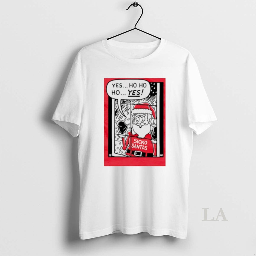 Original Sicko Santa Yes Ho Ho Ho Yes Comic T-Shirts, Hoodie, Sweatshirt