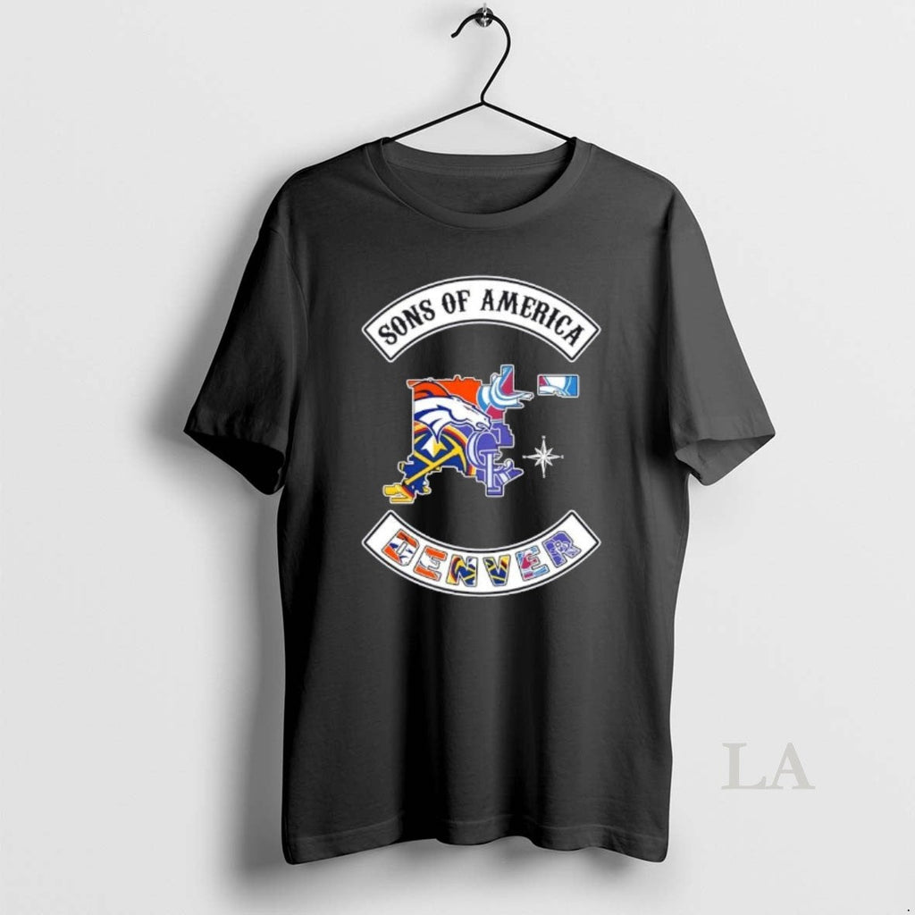 Original Son America Denver Map Sports Logos Combine T-Shirts, Hoodie, Sweatshirt