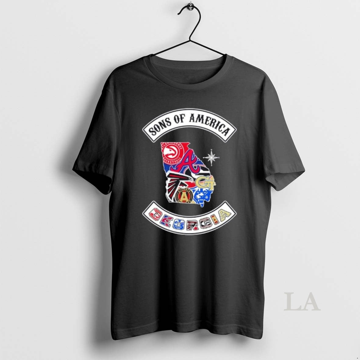 Original Son America Georgia Map Sports Logos Combine T-Shirts, Hoodie, Sweatshirt