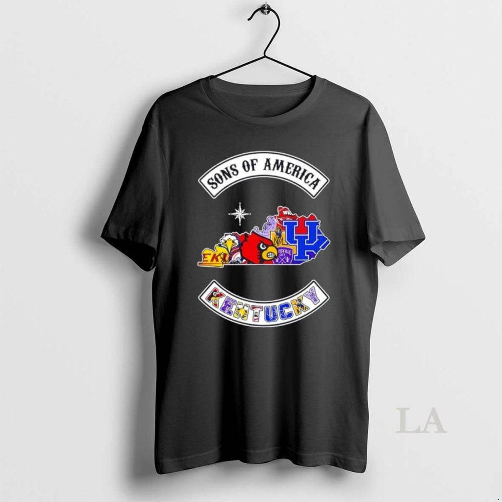 Original Son America Kentucky Map Sports Logos Combine T-Shirts, Hoodie, Sweatshirt