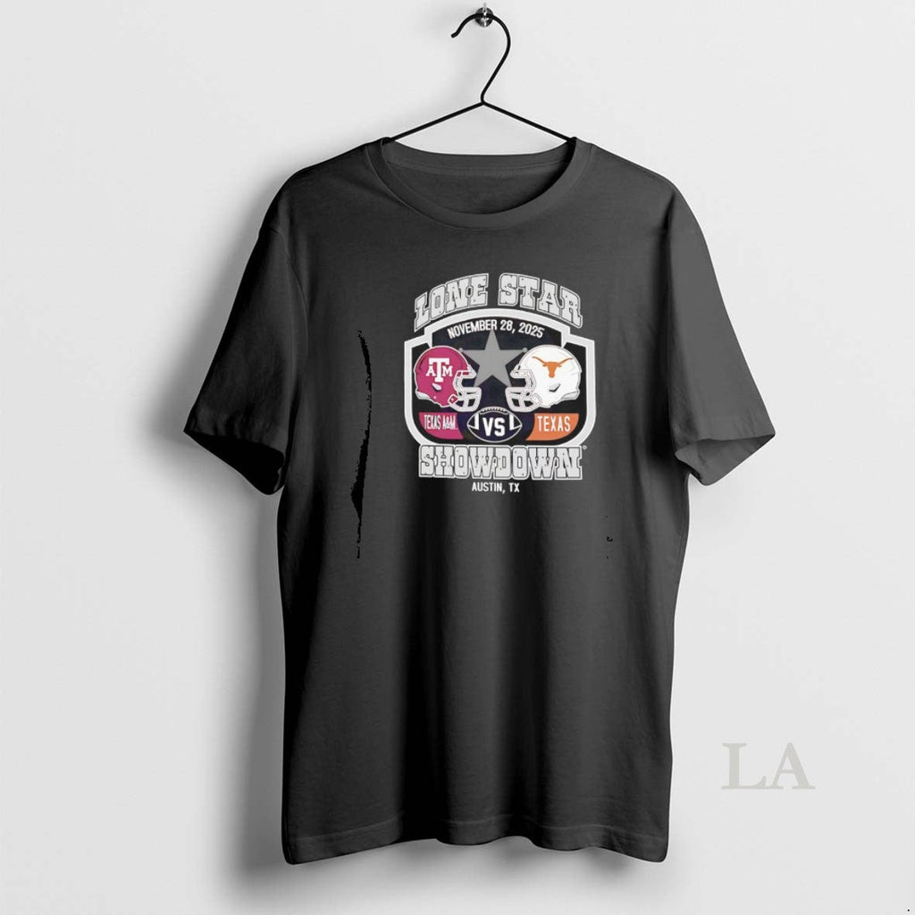 Original Texas Am Vs Texas Longhorn 2025 Lone Star Showdown Helmet T-Shirts, Hoodie, Sweatshirt