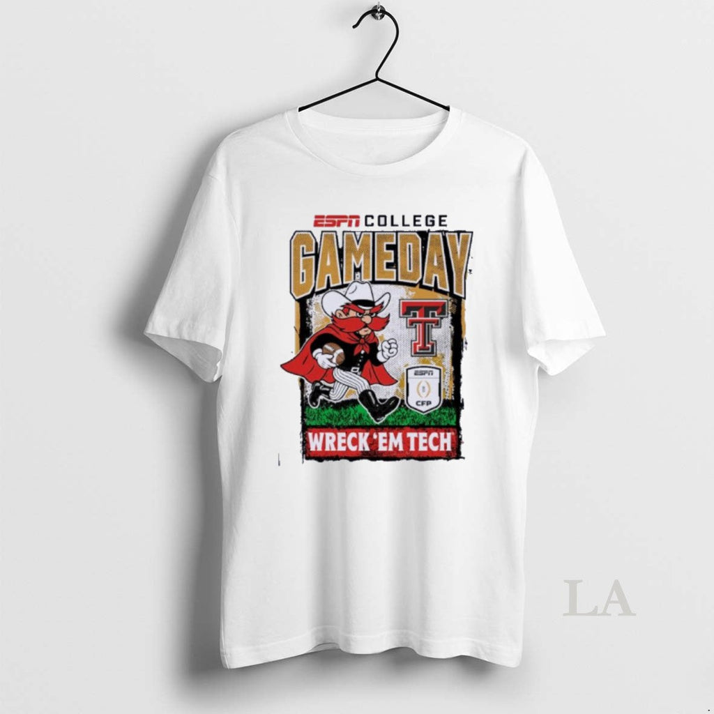 Original Texas Tech Cfp Gameday 1st Round Mascot Wreck Em Tech T-Shirts, Hoodie, Sweatshirt