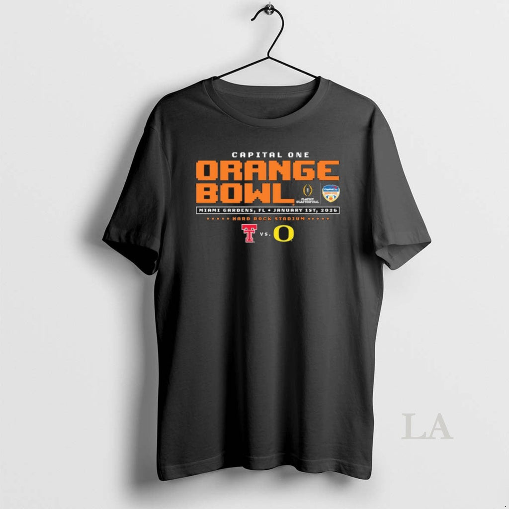Original Texas Tech Vs Oregon 2025 Orange Bowl T-Shirts, Hoodie, Sweatshirt