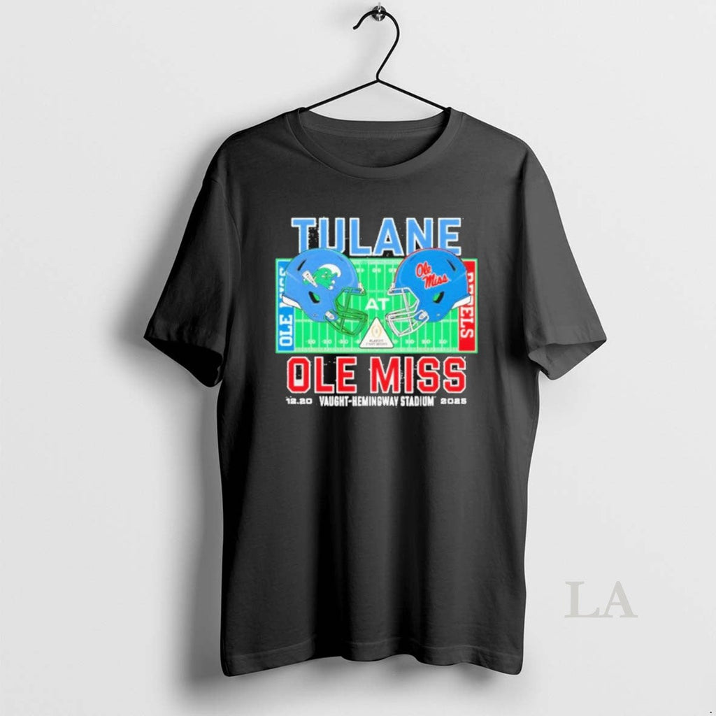 Original Tulane Vs Ole Miss 2025 Cfp First Round Matchup Vaught Hemingway Stadium T-Shirts, Hoodie, Sweatshirt