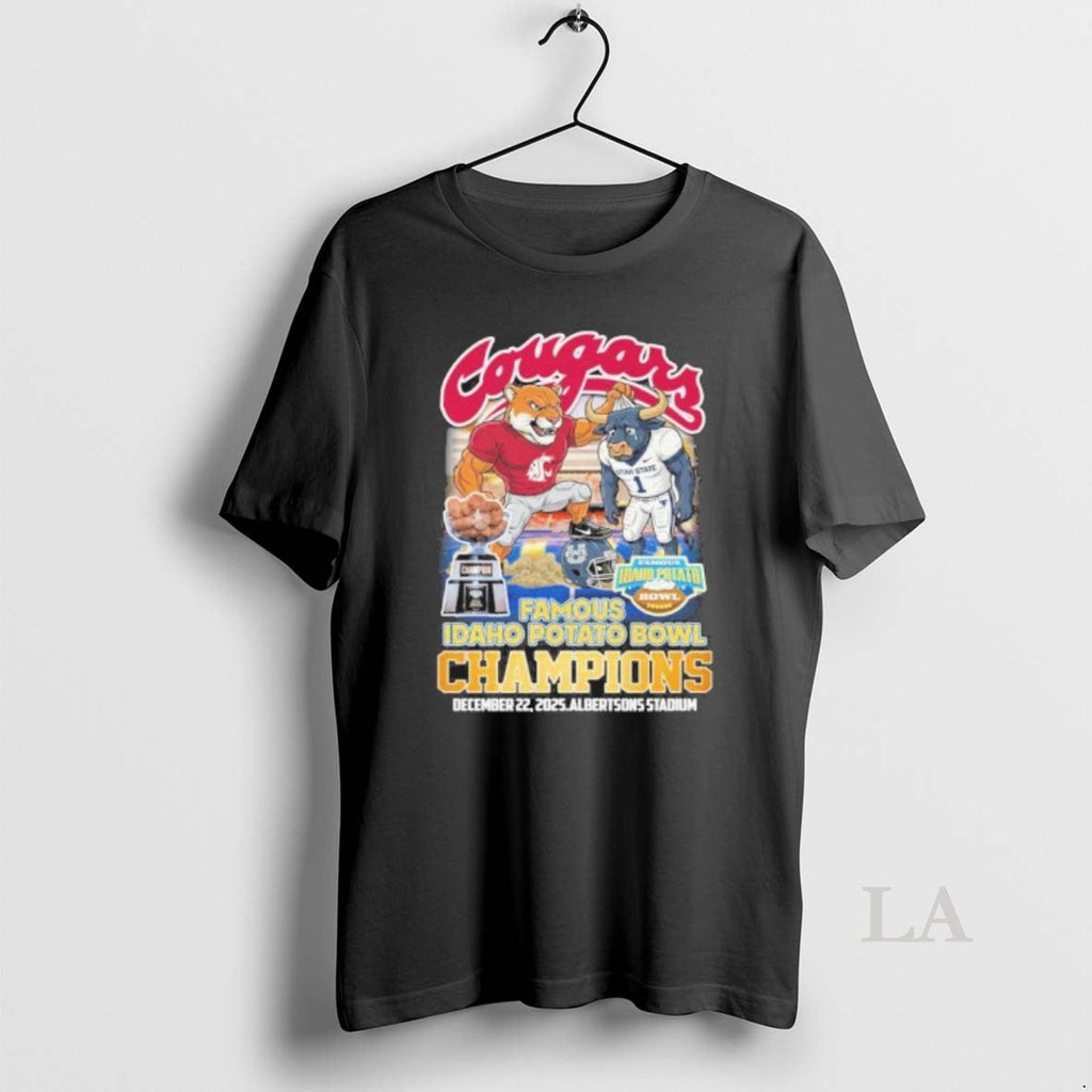 Original Washington State Cougars Mascot 2025 Idaho Potato Bowl Champions T-Shirts, Hoodie, Sweatshirt