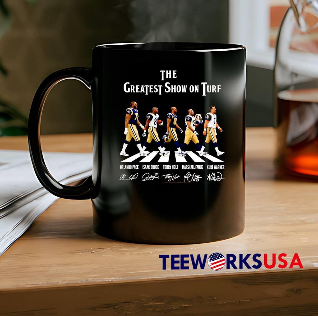 Orlando Pace Isaac Bruce Torry Holt Marshall Faulk Kurt Warner The Greatest Show on Turf St Louis Rams T-Shirt