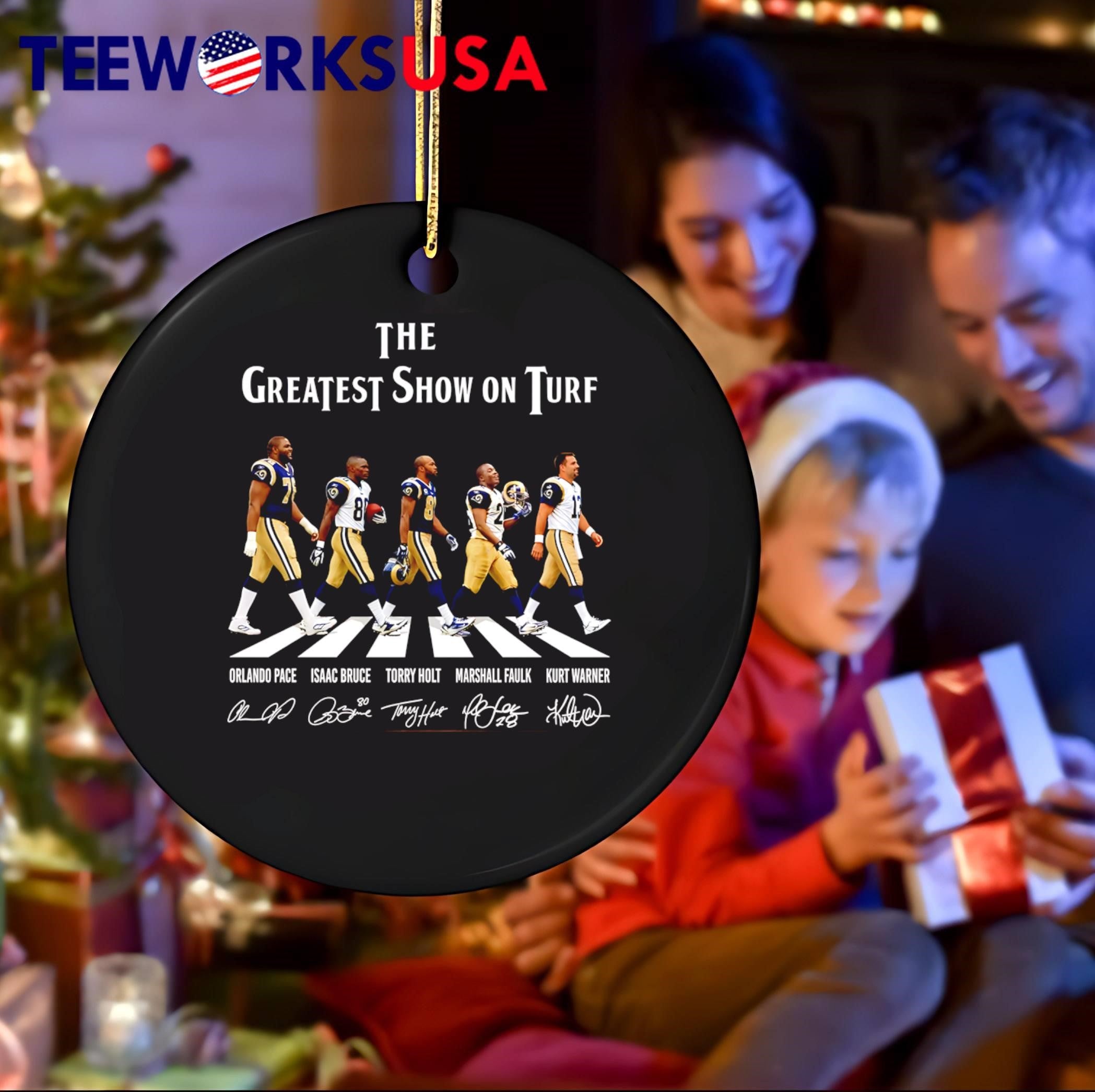 Orlando Pace Isaac Bruce Torry Holt Marshall Faulk Kurt Warner The Greatest Show on Turf St Louis Rams T-Shirt