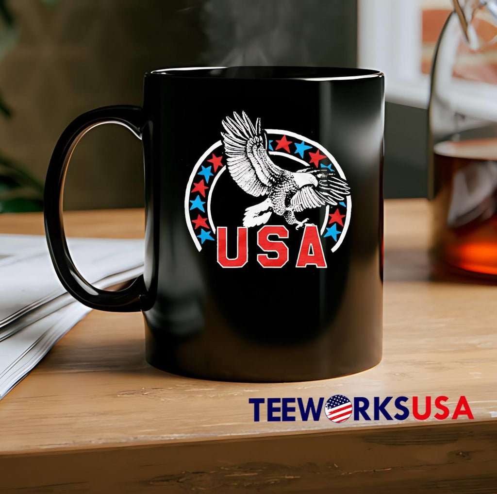 Patriotic Apparel Eagle Soaring USA Flag Stars Patriotic T-Shirt