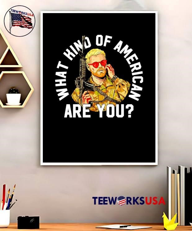 Patriotic Apparel What Kind of American Are You Soldier Rifle T-Shirt