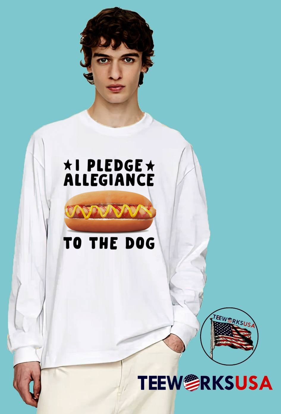 Patriotic Foodie I Pledge Allegiance to the Hot Dog T-Shirt