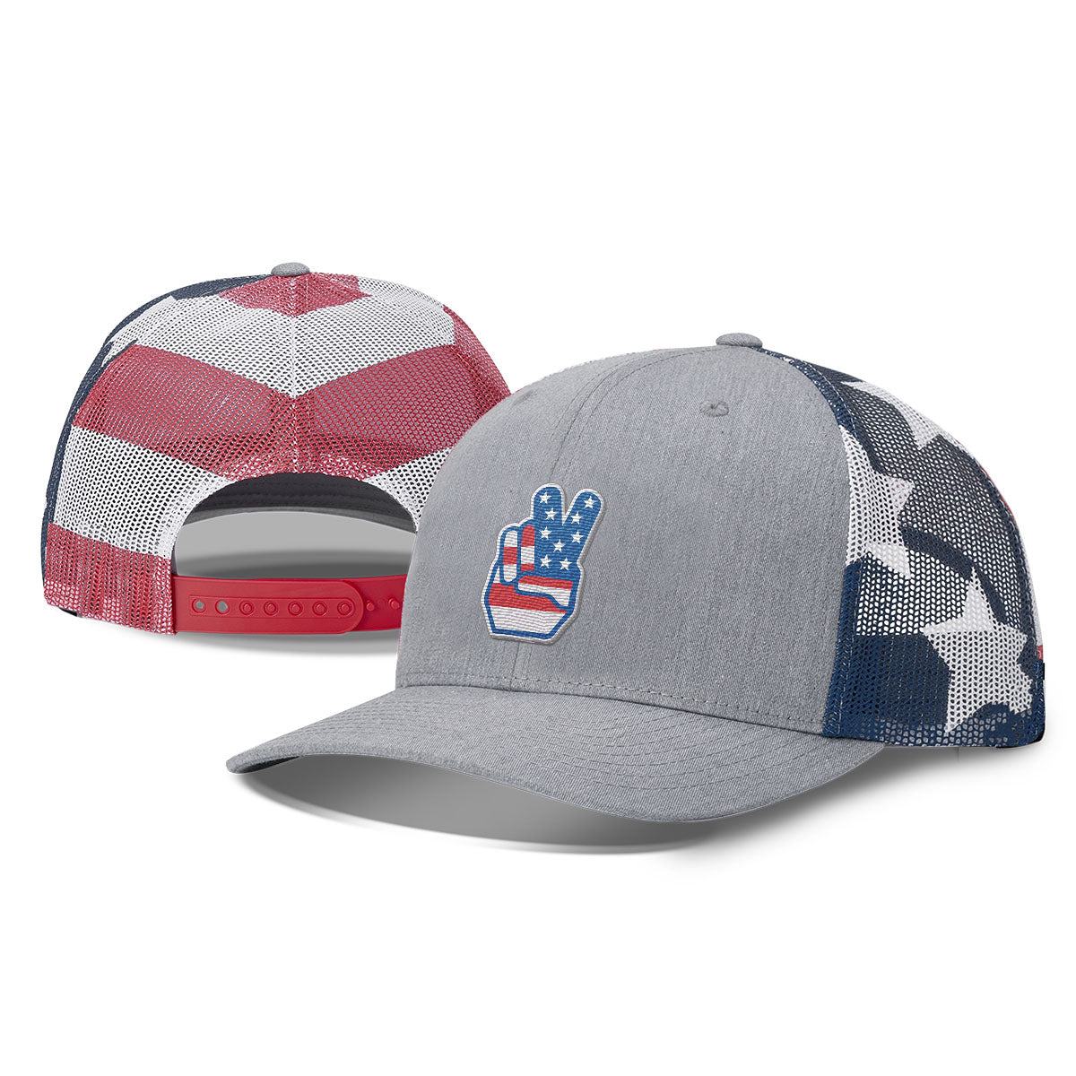 US Flag Peace Sign Patriotic Hats