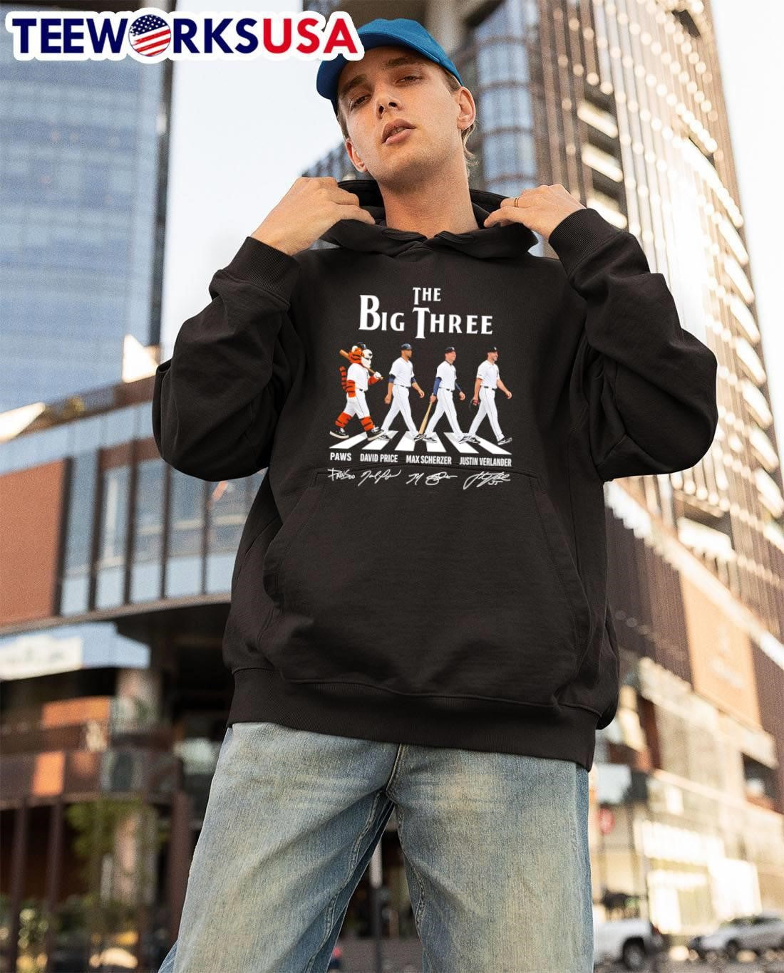 Paws David Price Max Scherzer Justin Verlander The Big Three Detroit Tigers Shirt